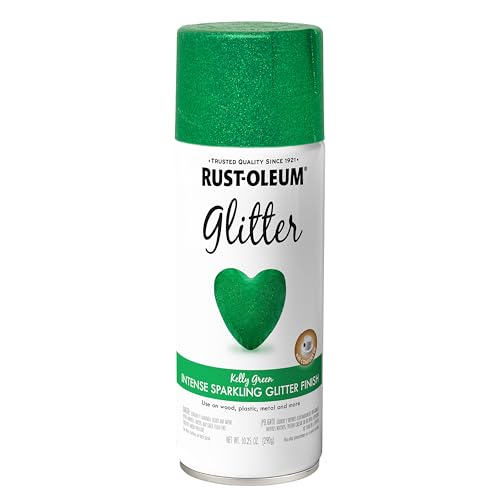 Rust-Oleum Glitter Kelly Green Spray Paint - color: Kelly Green, size: 10.25 Ounce (Pack of 1)