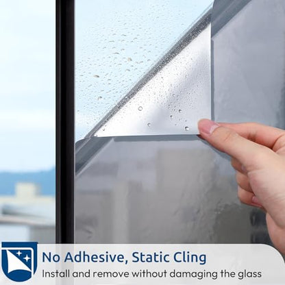 rabbitgoo Window Privacy Film One Way, 17.5" x 78.7", Silver - color: Silver, size: 17.5" x 78.7"