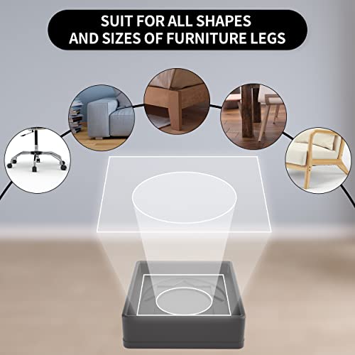 Non Slip Furniture Pads for Hardwood Floors -Yelanon 8Pcs 2” Coasters Cups - color: 8pcs2"square Black Star