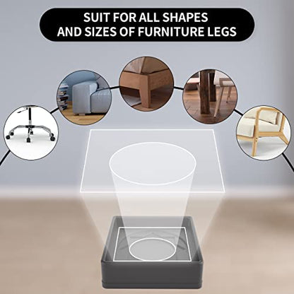 Non Slip Furniture Pads for Hardwood Floors -Yelanon 8Pcs 2” Coasters Cups - color: 8pcs2"square Black Star