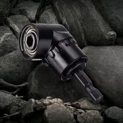 105 Degree Right Angle Drill Adapter 1/4 Inch Hex Bit Driver Attachment - color: Black, size: 1 Pcs