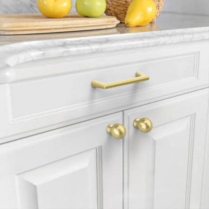 Asidrama 6 Pack 3 Inch(76mm) Gold Cabinet Pulls Cabinet Handles Cupboard Handles Kitchen Cabinet Hardware for Cupboard Drawer Pulls - color: Gold, size: 3" Hole Center, style: 6 Pack