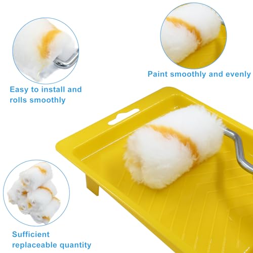 Litoexpe 2" Mini Paint Roller Kit with 6 Covers