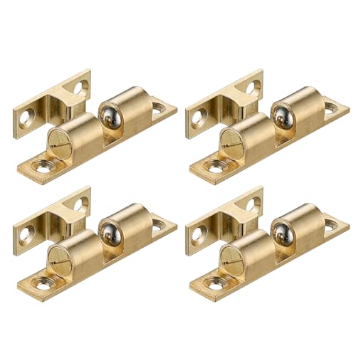 JQK Cabinet Door Catch, Closet Ball Tension Latch, Solid Brass 4 Pack 70mm, HBC200-P4