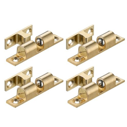 JQK Cabinet Door Catch, Closet Ball Tension Latch, Solid Brass 4 Pack 70mm, HBC200-P4