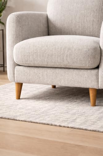 4 Inch Round Solid Beech Wood Replacement Furniture Legs, Set of 4, Wooden Feet Mid Century Modern, Unfinished Legs for Sofa, Couch, Armchair, Ottoman, Cabinet, TV Stand, Dresser - size: 4" / 10cm