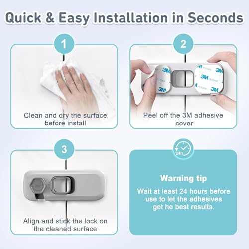 2 Pack Fridge Lock, Freezer Door Lock Child Safety, 3M Adhesive Hold - style: Rectangle-2 Pack