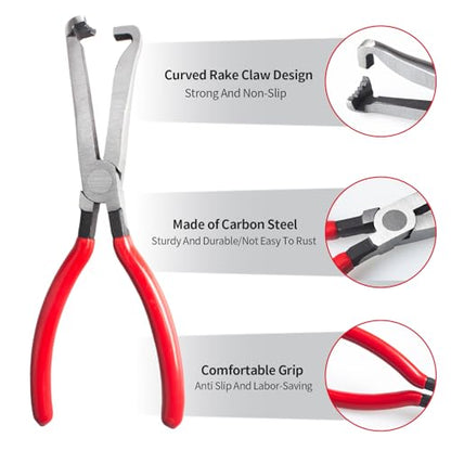 5 Pieces Electrical Disconnect Pliers for Cars, Automotive Electrical Plug Connector Disconnect Tool and Connector Separator and Hose Clamp Pliers - style: Electrical Disconnect Pliers Set 7