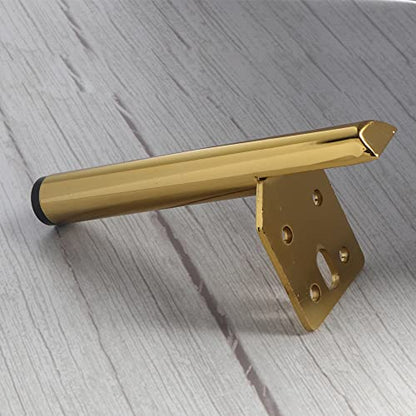 Osring 5 Inch Furniture Cabinet Legs, Side-Mounted Metal Table Feet Gold - color: Gold, size: 5 Inch