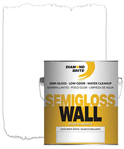 Diamond Brite Semi Gloss Latex Paint, Brite White, 1 Gallon, 22050-1 - color: Brite White, size: 128 Fl Oz (Pack of 1)