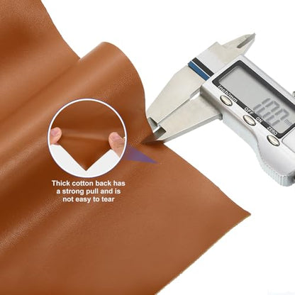 PATIKIL PU Faux Leather Fabric Nappa Grain 1 Yards Length 54"x36"x0.04" Soft Synthetic Leather Material Sheets 1mm Thick for Bags DIY Crafts, Brown - color: Brown, size: 54"x36"x0.04"