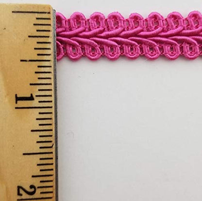 1/2" Chinese French Braid Gimp Trimming - 10 Continuous Yards - Many Colors! (Fuchsia) - color: Fuchsia