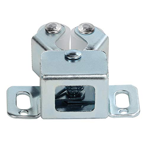 Rok Hardware 10 Pack of Zinc Double Roller Catch with Prong for Cabinet Doors, RV Cabinet Latch, Camper Cabinets, Kitchen Cabinets, Dressers ROKRLCZC