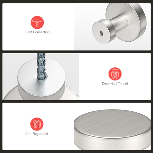 homdiy 30 Pack Brushed Nickel Cabinet Knobs, Round Dresser Knobs - color: Brushed Nickel