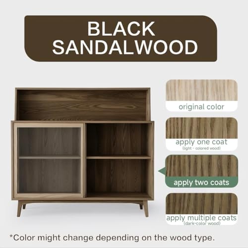16 Oz Wood Stain and Sealer in One, Black Sandalwood, with Tools - color: Black Sandalwood, size: 16 FL.OZ