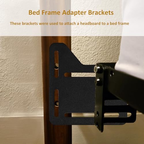 2 Pcs Bed Frame Brackets for Headboard, Bed Frame Adapter Connector, Bed Modification Plate, Bed Frame Conversion Kit, Headboard Attachment Bracket kit for Queen, King and Full Size Beds