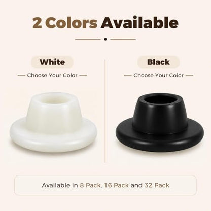 32 Pack 7/16 Inch White Nylon Chair Glides - color: White