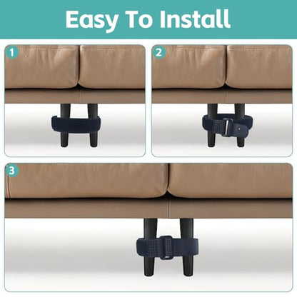 10Pcs Sectional Couch Connectors, Universal Couch Clamps for Sectionals, Universal Couches Connector Straps, Easy to Install, No Tools Required, Fasten Sofa Legs Together
