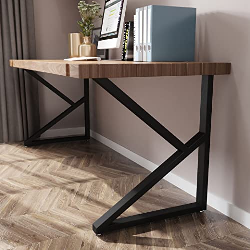 TIEOU Metal Legs for Table K Shape 28" H Tall Industrial Black Table Legs Heavy Duty Metal Desk Legs Set of 2(Without Boards) - size: K Shape-28"H