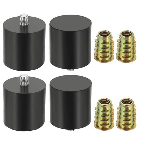 uxcell 4Pcs M8 x 10mm Thread Adjustable Furniture Levelers, 40x50mm Furniture Leveling Feet Screws in Threaded Glide Leveling Floor Protector for Table Chair Cabinet Legs - size: M8 x 10mm Thread, 40x50mm