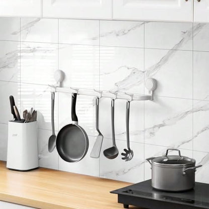Chejiaye 22pcs Marble Peel and Stick Backsplash Waterproof Washroom Wall Panels, Peel and Stick Tile, PVC Foam Wall Panels for Kitchen,Bathroom,Living Room,White and Grey(Not Real Tile,11.8" x 11.8") - color: White and Grey, size: 11.8" x 11.8" x 22Pack