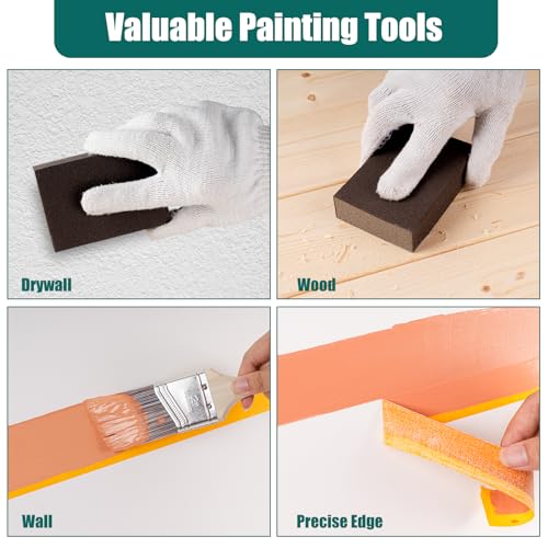 Paint Roller Kit, 19 Pack, 4"2" Small Foam Roller, Paint Brush
