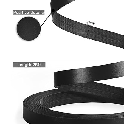 PVC Edge Banding, 2" x 25ft Matt Black Edge Banding Non Glued White Veneer Edging White Veneer Edge Banding for Table Cabinet Furniture Trim - color: Matt Black, size: 2 Inch