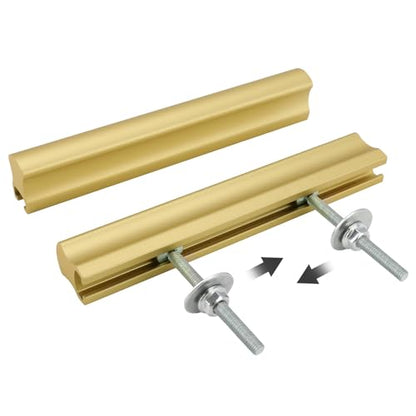 Peaha 10 Pack Adjustable Gold Cabinet Drawer Pulls Overall Length 4" - color: Matte Gold, size: 1"-4"(25mm-102mm)