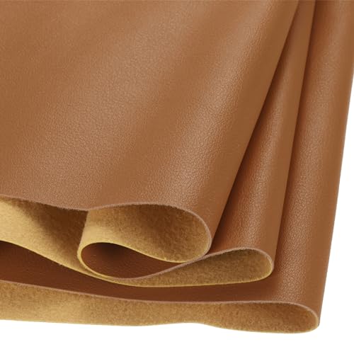 DMiotech 1 Pack 12 Inch x 53 Inch Faux Leather Sheet Furniture Cover Fabric Skin Brown PU Leather Roll for Handmade DIY Craft Projects - color: Brown, size: 12 Inch x 53 Inch
