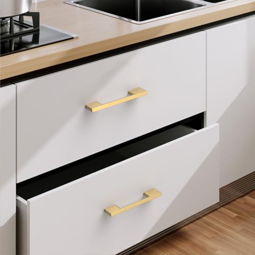 9BUILD 10 Pack Champagne Bronze Cabinet Pulls 3 Inch Champagne Kitchen Cabinet Handles, Cabinet Hardware for Cupboard Drawer Pulls - color: Champagne Bronze, size: 3"/76MM Hole Center, style: 10 Pack