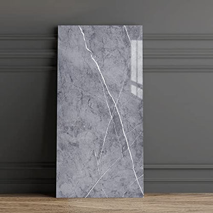 Haimin 3D Wall Panels Peel and Stick Marble Tile Look 10 Pack Waterproof - color: Gray-YSH