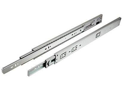 GlideRite Hardware 2075-ZC 20 inch Side Mount Soft Close Full Extension Drawer Slides 10 Pack, 100 lb, Silver