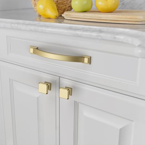Amerdeco 10 Pack Brushed Gold Cabinet Pulls 6.3" - color: Brushed Gold, size: 6.3" hole center