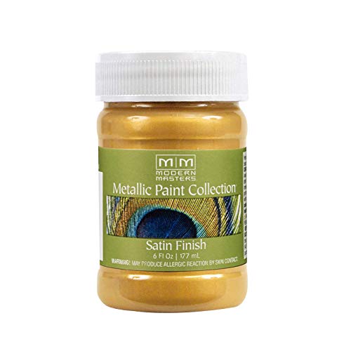 Modern Masters Satin Gold Rush Metallic Paint - color: Satin Gold Rush, size: 6 Fl Oz (Pack of 1)