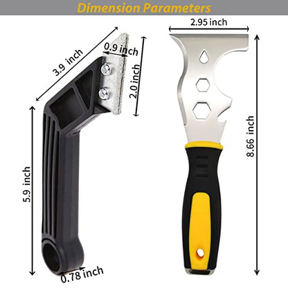 Painters Tool Grout-Caulk Removal-Tool Paint Scraper Tool with Caulking Silicone Pads - Caulking Repair and Finishing Tool Kit - size: Paint Scraper Tool