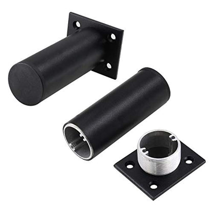 4-Pack Adjustable Aluminum Alloy Furniture Legs 4" Height Black - color: Black, size: 4 Inch