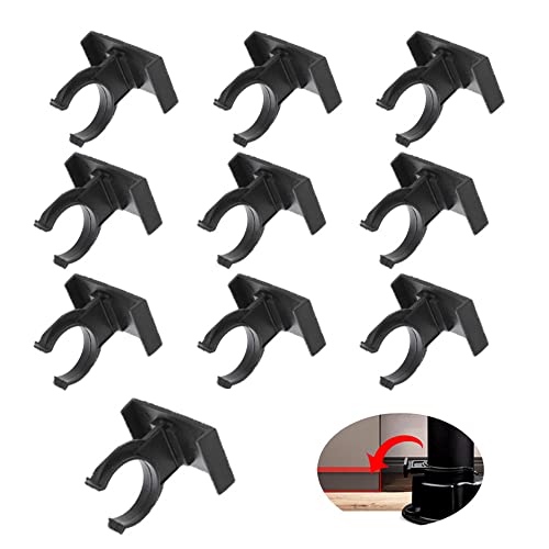 10 Pack Toe Kick Clips for Cabinet Leveler Leg 1 inch Adjustable Furniture Legs Kitchen Plinth Skirting Board Snap Plastic Feet Fastener Bracket PVC Wooden Panel Trims Kicker Connector - size: 1 inch