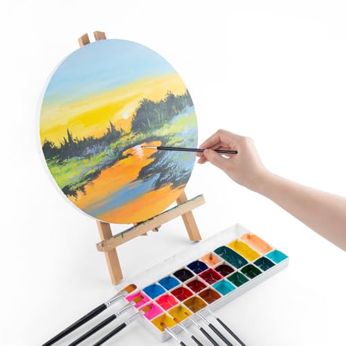 Transon Synthetic Filbert Paint Brush Set 10pcs for Acrylic Watercolor Gouache Art Painting and Body Craft Painting (Pack of 2) - size: Filbert 10 PCS (Pack of 2)