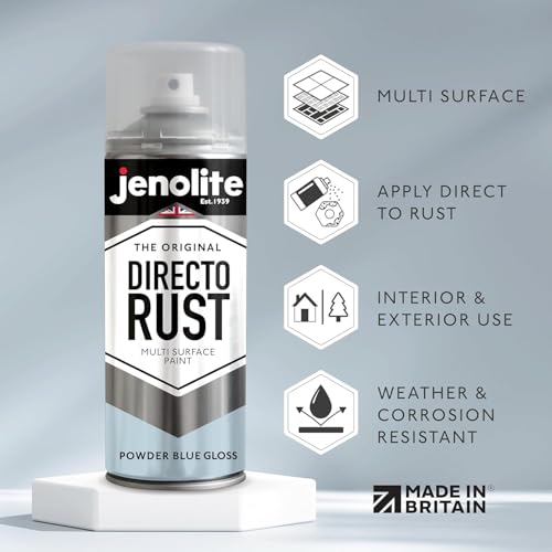 JENOLITE Directorust Gloss Finish Aerosol, Powder Blue 1x13.5oz - color: Powder Blue