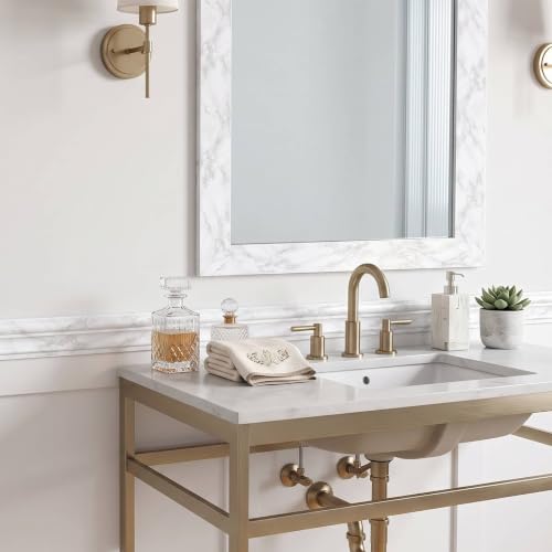 Marble Wallpaper Border (High Gloss, Carrara White) 3.9" x 393.7" - color: Carrara White (High Gloss), size: 3.9" x 393.7"
