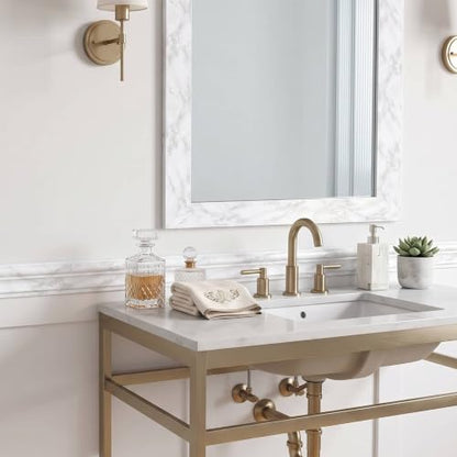 Marble Wallpaper Border (High Gloss, Carrara White) 3.9" x 393.7" - color: Carrara White (High Gloss), size: 3.9" x 393.7"