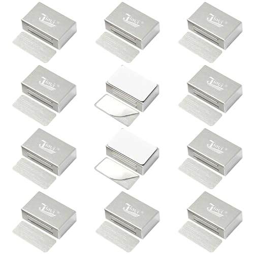 Jiayi Magnetic Cabinet Door Catches, No Drill Magnet Latches - color: Silver, size: Small- 12 Pack