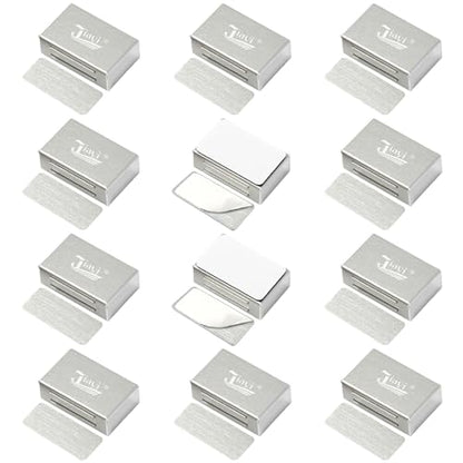 Jiayi Magnetic Cabinet Door Catches, No Drill Magnet Latches - color: Silver, size: Small- 12 Pack