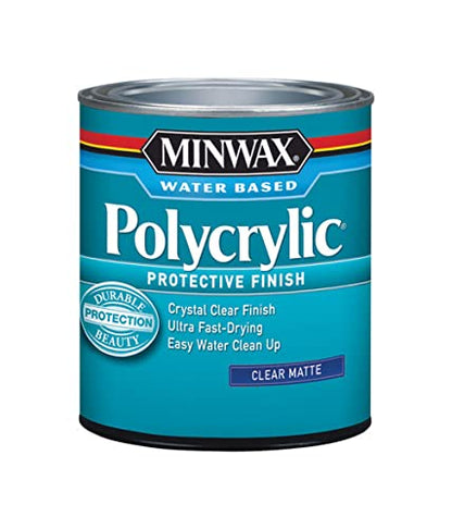 Minwax Matte Clear Water-Based Polycrylic 0.5 pt.