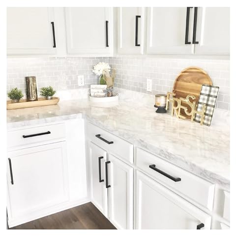 EZ FAUX DECOR Vinyl Countertop Update Wrap 36" x 120" Waterproof White Marble Contact Paper Countertop Adhesive Covering Formica Laminate Removable Wallpaper Peel and Stick Backsplash - size: 36" x 120"