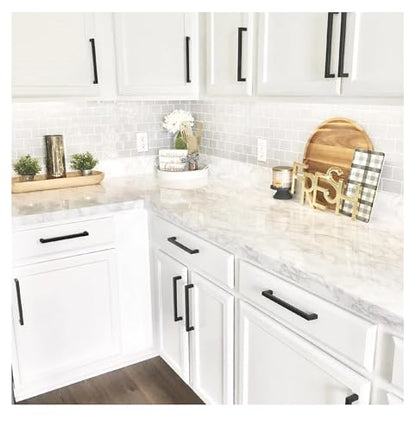 EZ FAUX DECOR Vinyl Countertop Update Wrap 36" x 120" Waterproof White Marble Contact Paper Countertop Adhesive Covering Formica Laminate Removable Wallpaper Peel and Stick Backsplash - size: 36" x 120"