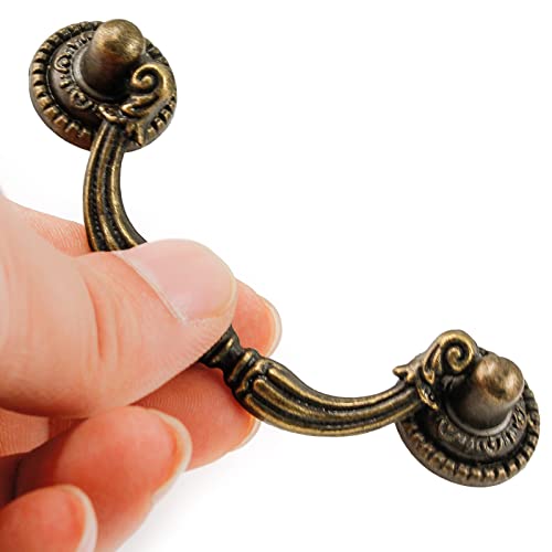 4 Pack 2.75" Hole Center Bail Pull Antique Bronze Drawer Handle - color: Antique Bronze, size: 2.75 Inch