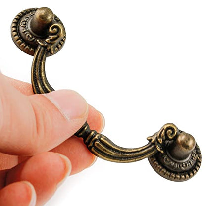 4 Pack 2.75" Hole Center Bail Pull Antique Bronze Drawer Handle - color: Antique Bronze, size: 2.75 Inch