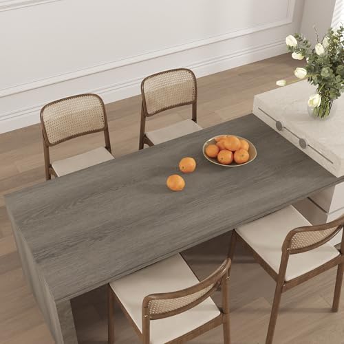 JSEVEM 31"×157" Gray Wood Wallpaper Peel and Stick Wooden Grain Contact Paper Self Adhesive Vinyl Wrap for Counterops Kitchen Cabinets Office Living Room Table Air Guide Design - color: Gray, size: 31" x 157"