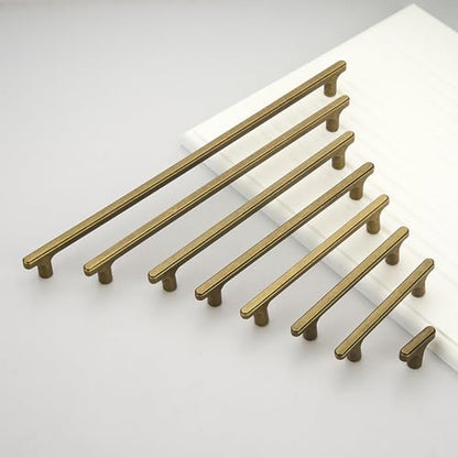 Lardmon 10 Pack Antique Brass Modern Cabinet Pulls 4.4 Inch(112mm) Total Length | 3 Inch(76mm) Hole Center Bar Pulls Kitchen Cabinet Handles Solid Drawer Pulls Heavy Duty Kitchen Cabinet Hardware - color: Antique Brass, size: 3 Inch Hole Center, style: 10
